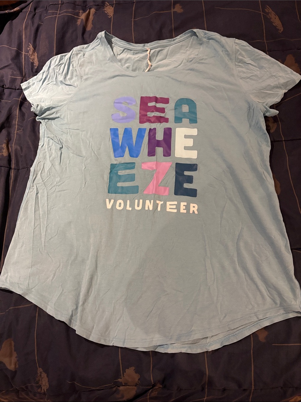 Lululemon Seawheeze Light Blue Volunteer Graphic Tee - size 12